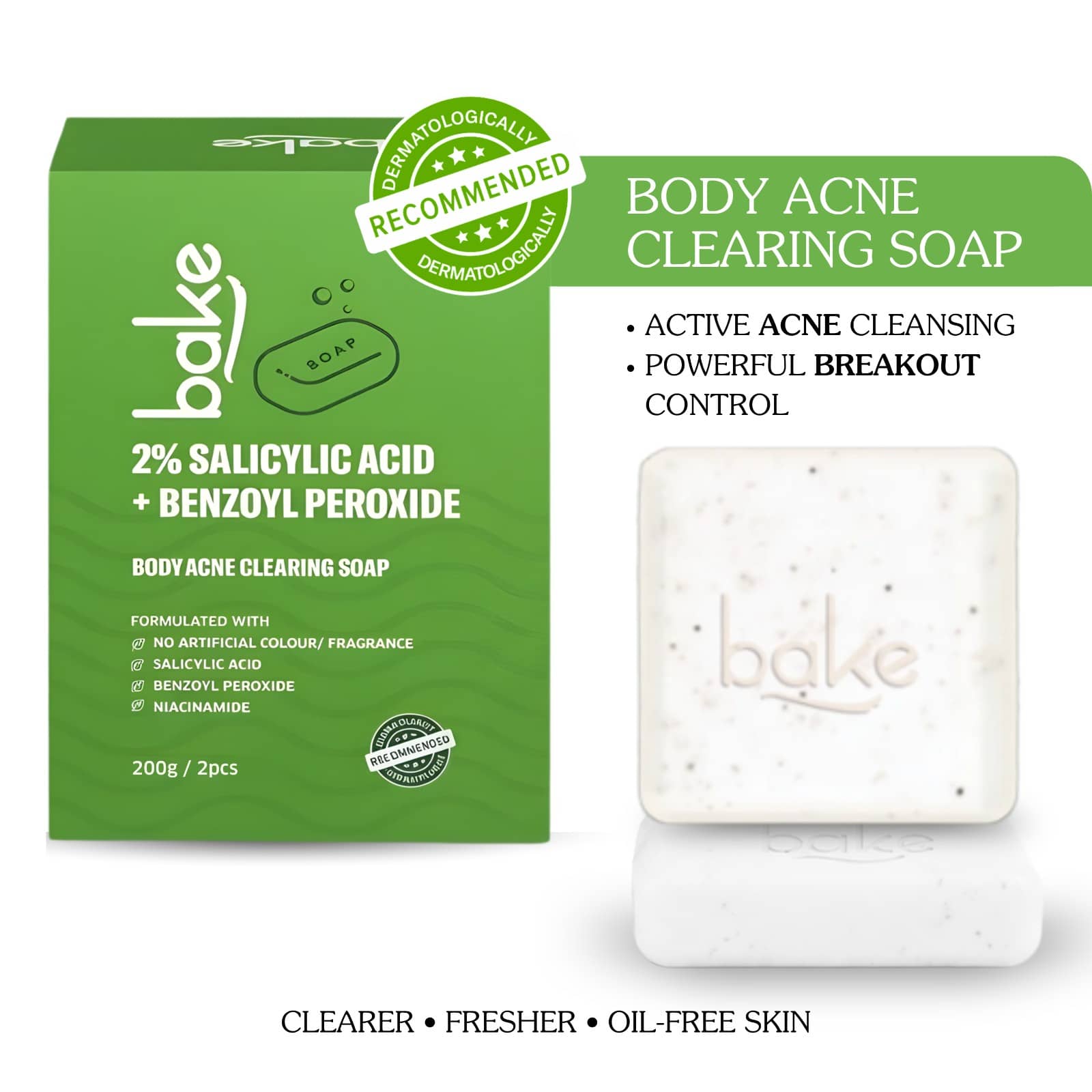 BAKE Exfoliating Soap for All Skin Type ( Pack of 2 )