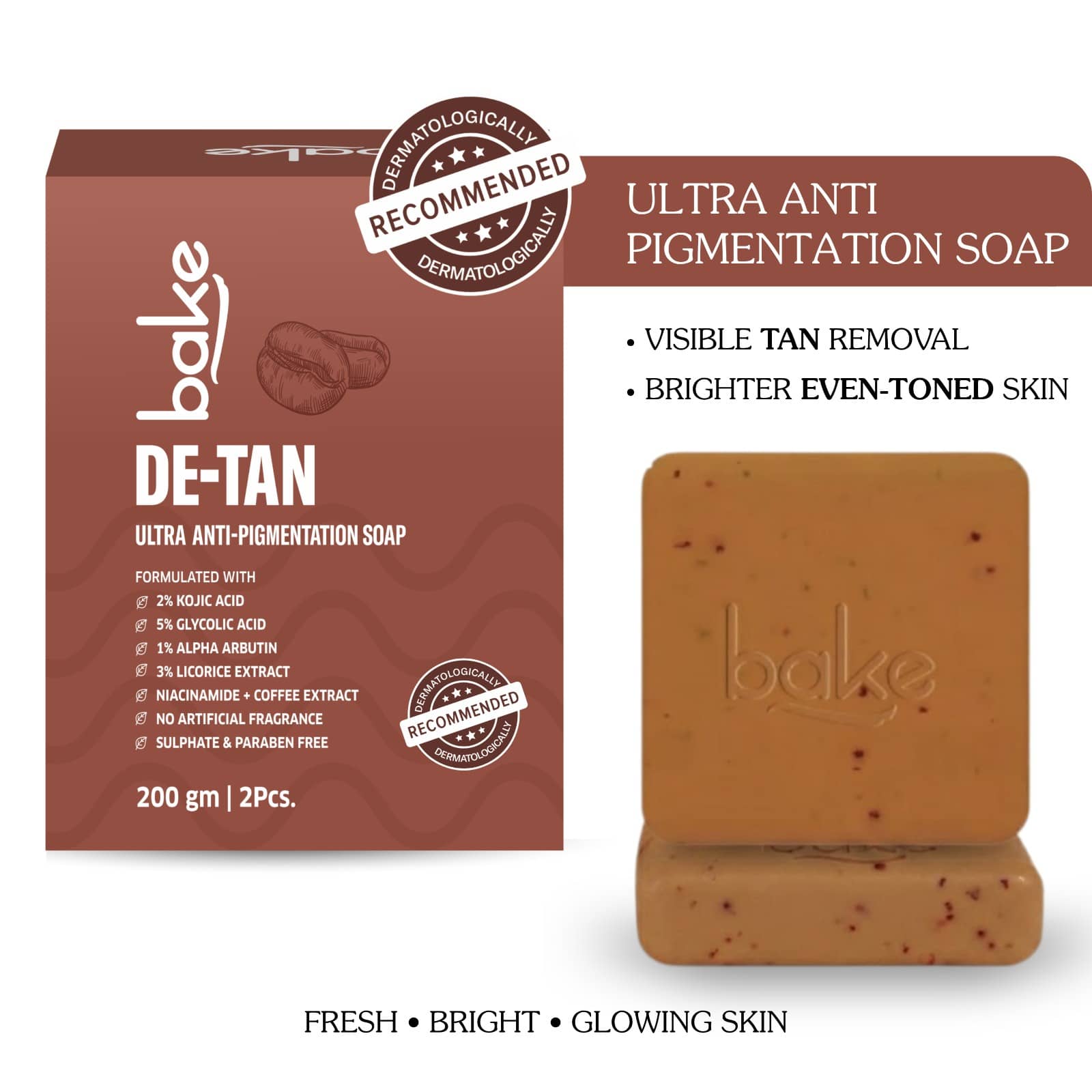 BAKE Skin Whitening Soap for All Skin Type ( Pack of 2 )