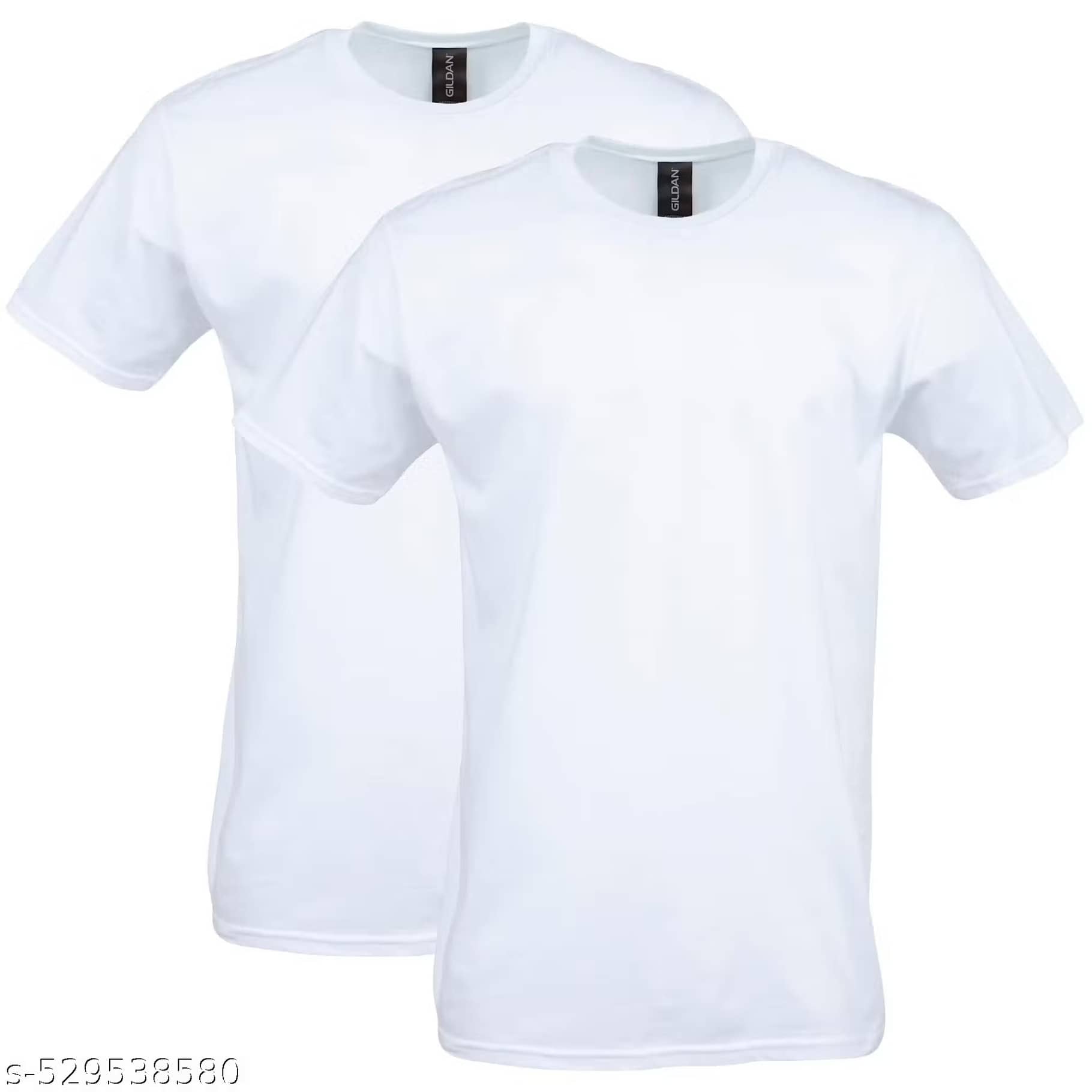 Gildan Women Cotton Blend Solid Regular Fit Round Neck T-Shirt ( White )