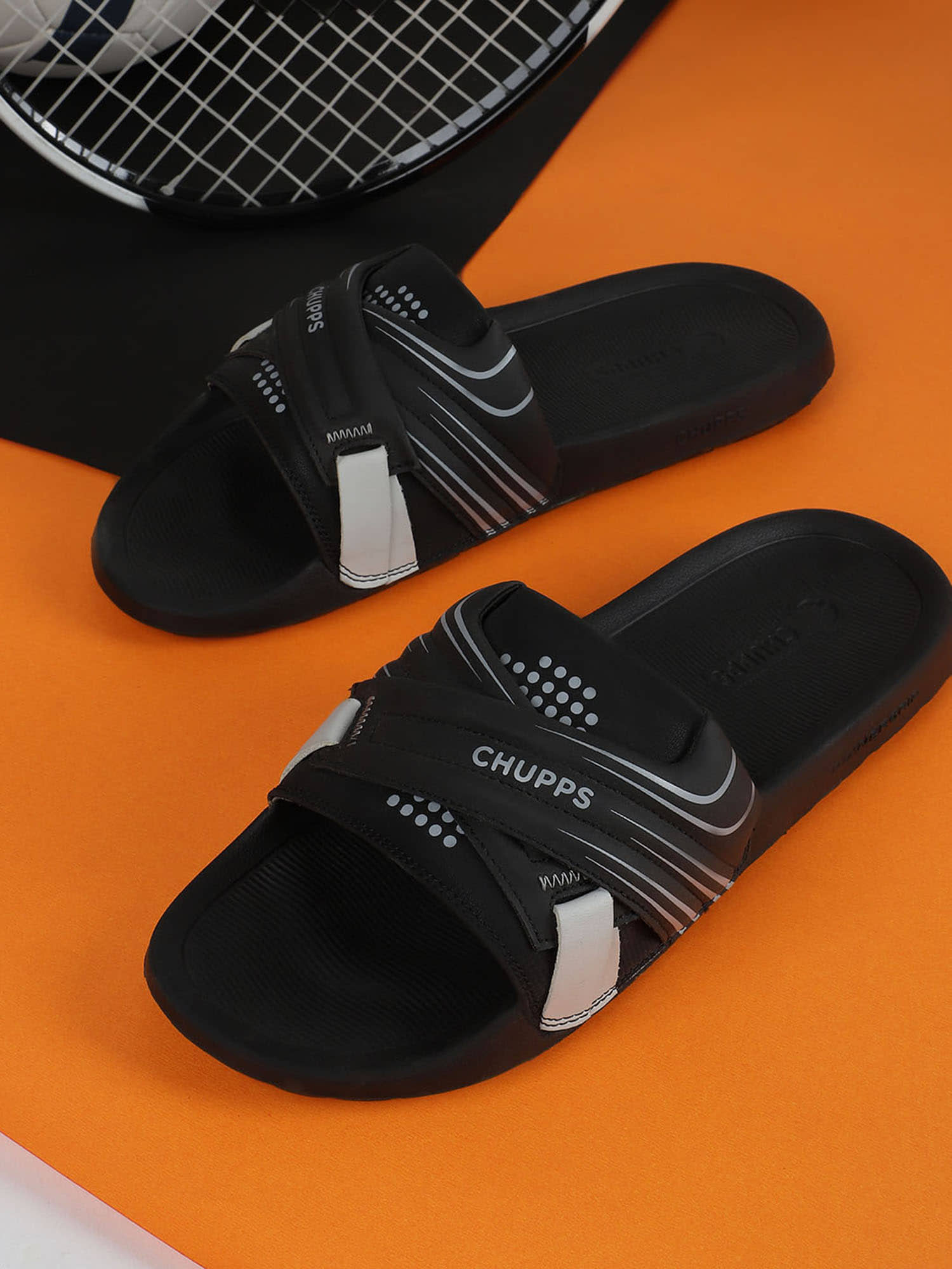 CHUPPS Dark Grey Men's Slide Flip Flop