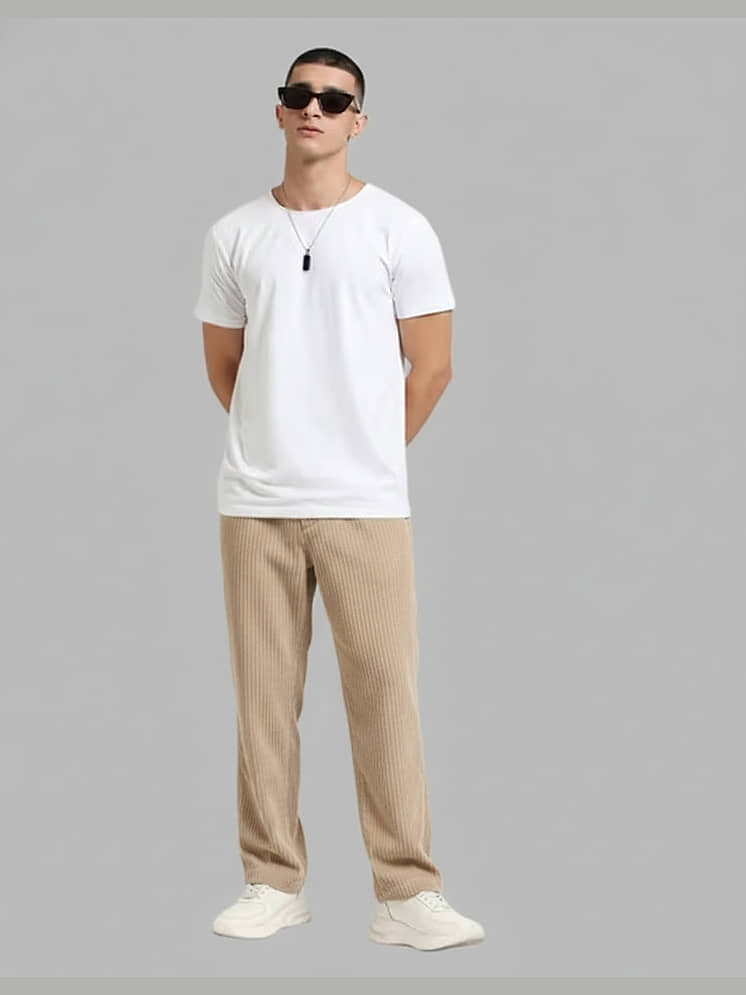 Buy Fabflee Relax Men's Trouser - Beige Pack of 1 - Image 3
