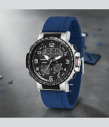 Harbor Blue Silicon Analog-Digital Men's Watch