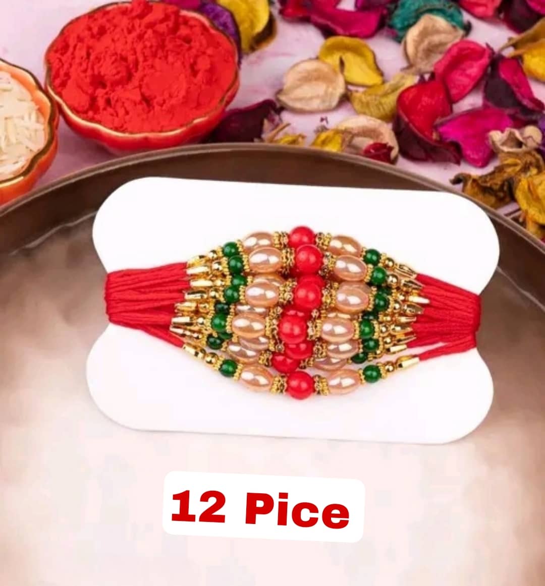 CHARKEE Fancy 12 Bhaiya Bhabhi Rakhi ( Pack of 12 , Multicolour ) - Bangles & Bracelets | Buy online on ZillyBuy