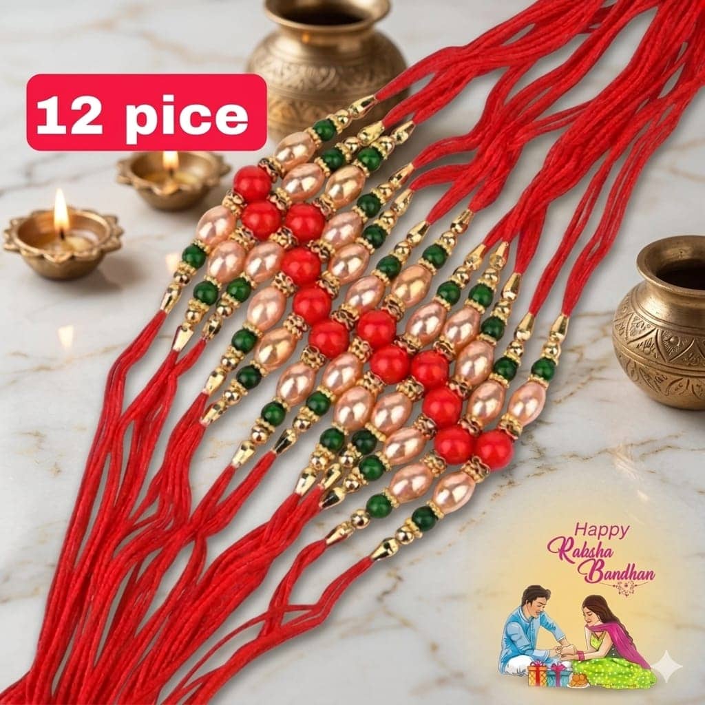 CHARKEE Fancy 12 Bhaiya Bhabhi Rakhi ( Pack of 12 , Multicolour ) - Bangles & Bracelets | Buy online on ZillyBuy