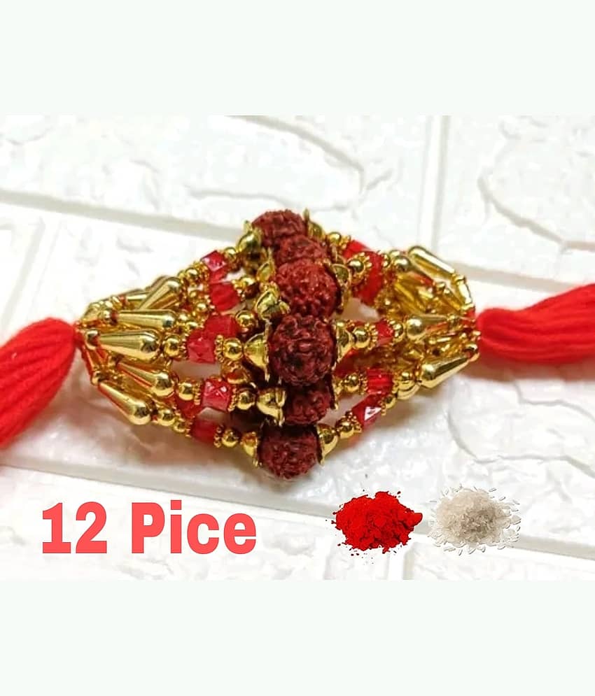 CHARKEE Fancy 12 Bhaiya Bhabhi Rakhi ( Pack of 12 , Multicolour ) - Bangles & Bracelets | Buy online on ZillyBuy