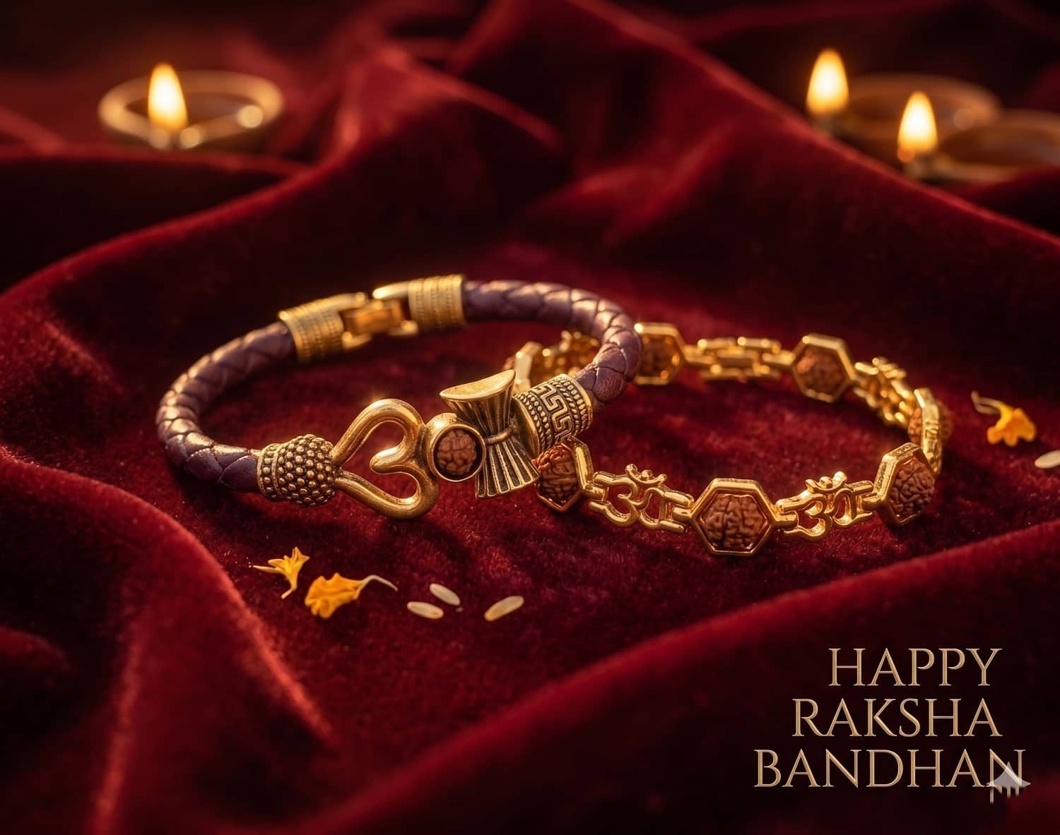 SONI DESIGNS Religious 2 Bracelet Rakhi ( Pack of 1 , Gold ) - Bangles & Bracelets | Buy online on ZillyBuy