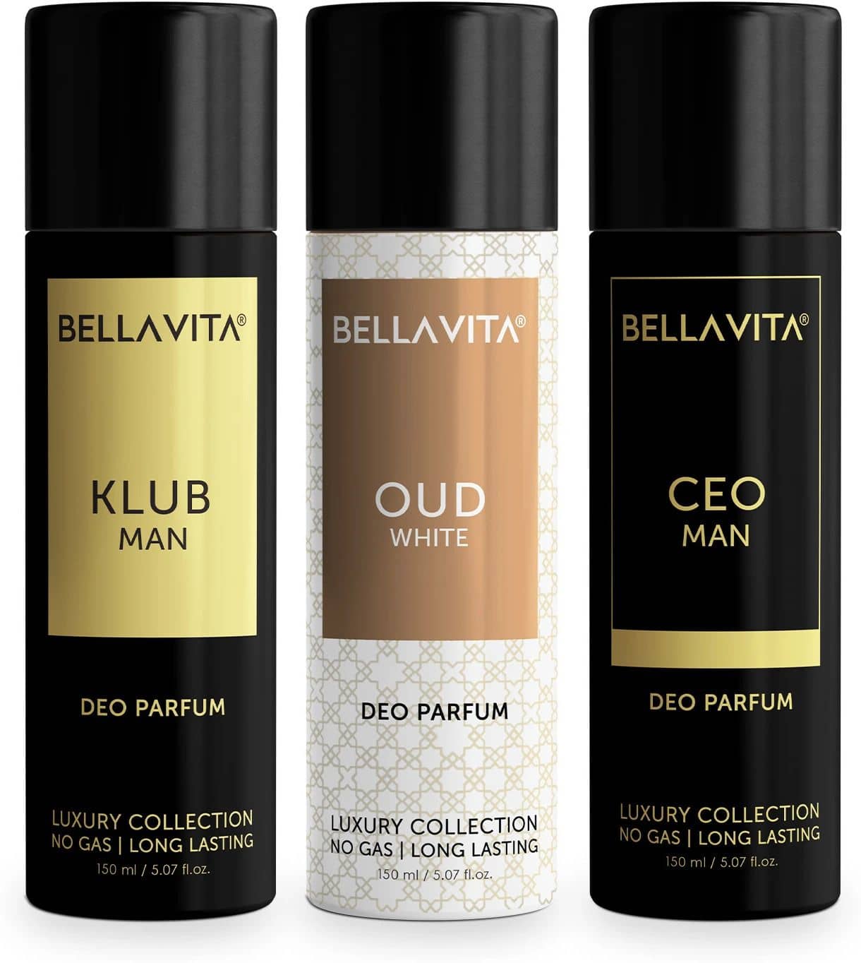 BELLAVITA Deo Men's Body Parfum Combo Deodorant Spray for Men 150 ml ( Pack of 3 )