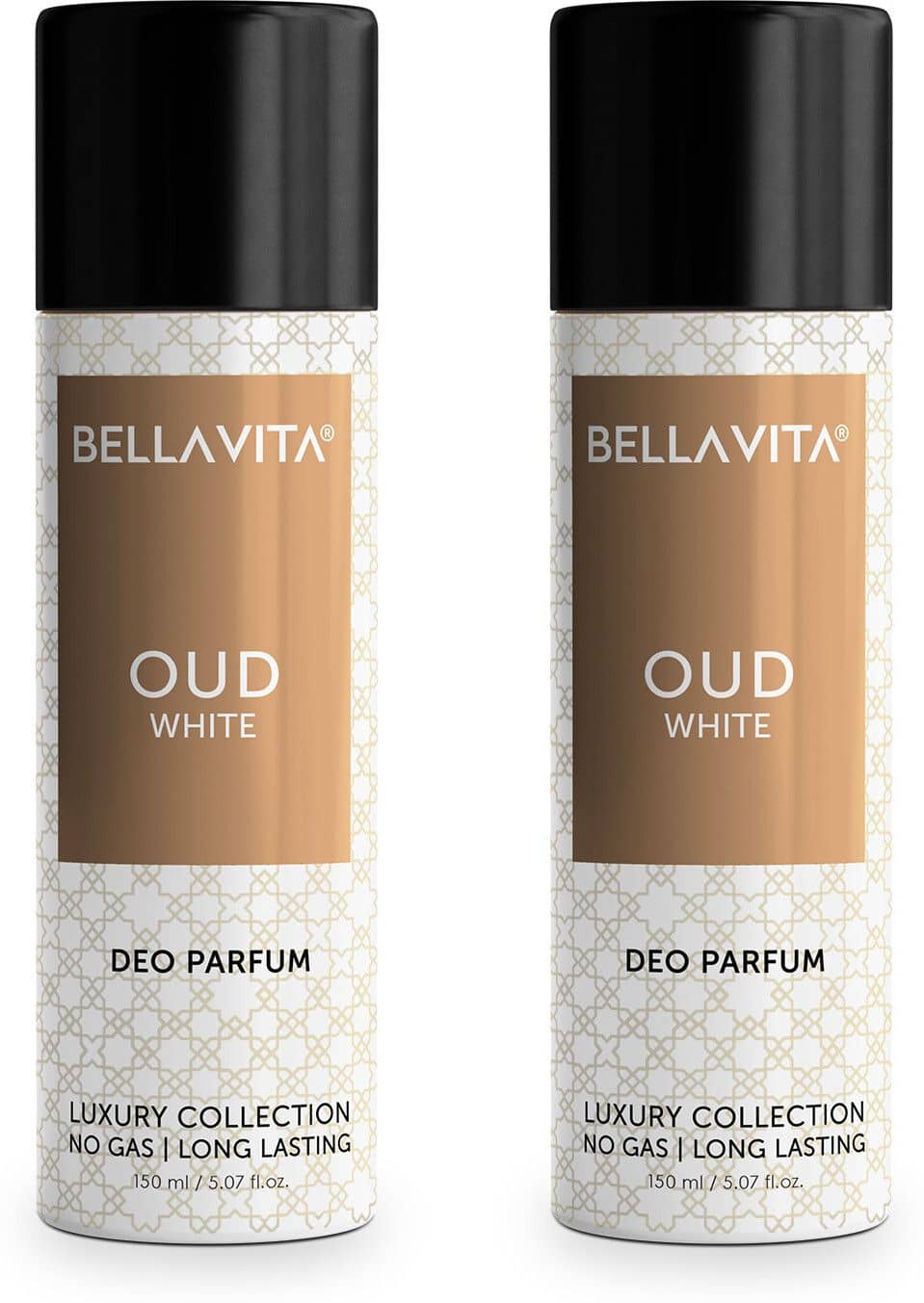 BELLAVITA OUD WHITE Deo Parfum Combo Deodorant Spray for Men 300 ml ( Pack of 2 )