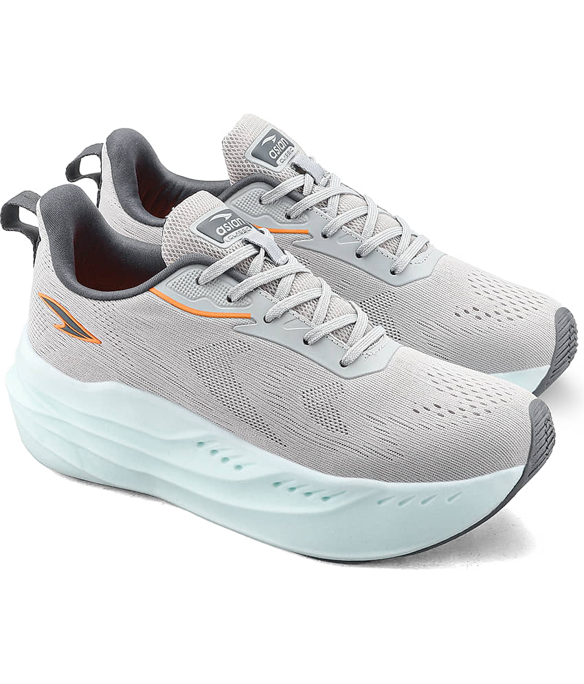 ASIAN AIRWEAVE-11 Light Grey Men's Sports Running Shoes - Image 1